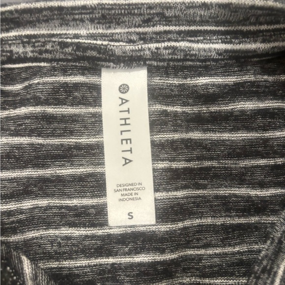 Athleta Striped Breezy Tank Size Small. Black & White Style #657798-02. - Picture 4 of 5